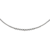 Silver Graduated 5 To 8Mm Bead Necklace